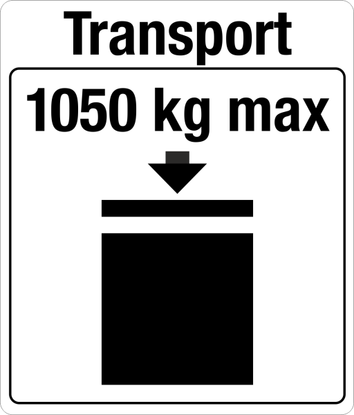 Verpackungskennzeichen in 4 Gewichten
